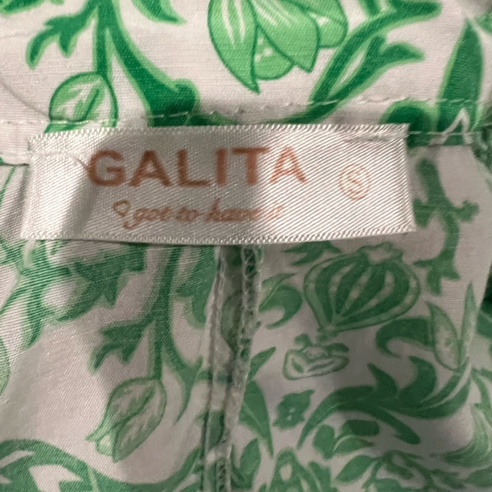 Galita Green and White Paisley Button Up Dress - Picture 9 of 10
